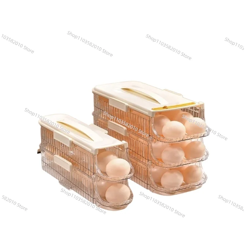 Food Grade Egg Storage Box, Refrigerator Side Door Organizer Rack for Eggs