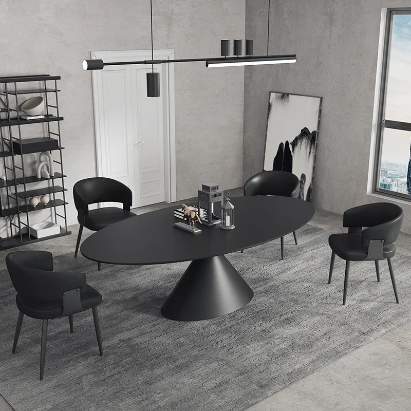 Итальянский дизайн, современный обеденный стол для вечеринки, уникальный роскошный черный центральный обеденный стол для гостиной, мебель для дома Mesas De Jantar