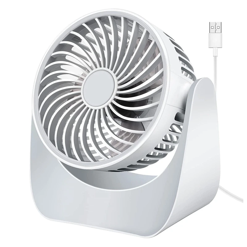 Mini-Ventilator, leiser USB-Lüfter, kleiner 360 ° Tisch ventilator, USB-Tisch ventilator mit 3 Geschwindigkeiten, Tisch ventilatoren für Auto, Schlafzimmer, Wohnmobil