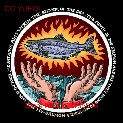 Ray Troll Silver Salmon 4 Ever Coho Fish Worship НОВАЯ футболка для взрослых 3X S TEE винтажная стираная растянутая модная мужская повседневная футболка