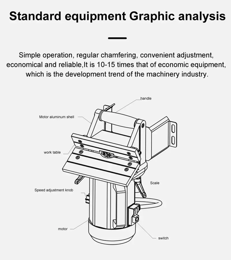 MR- R200A Deburring And Straight Edge Chamfering Machine 15-45 Degree Unique