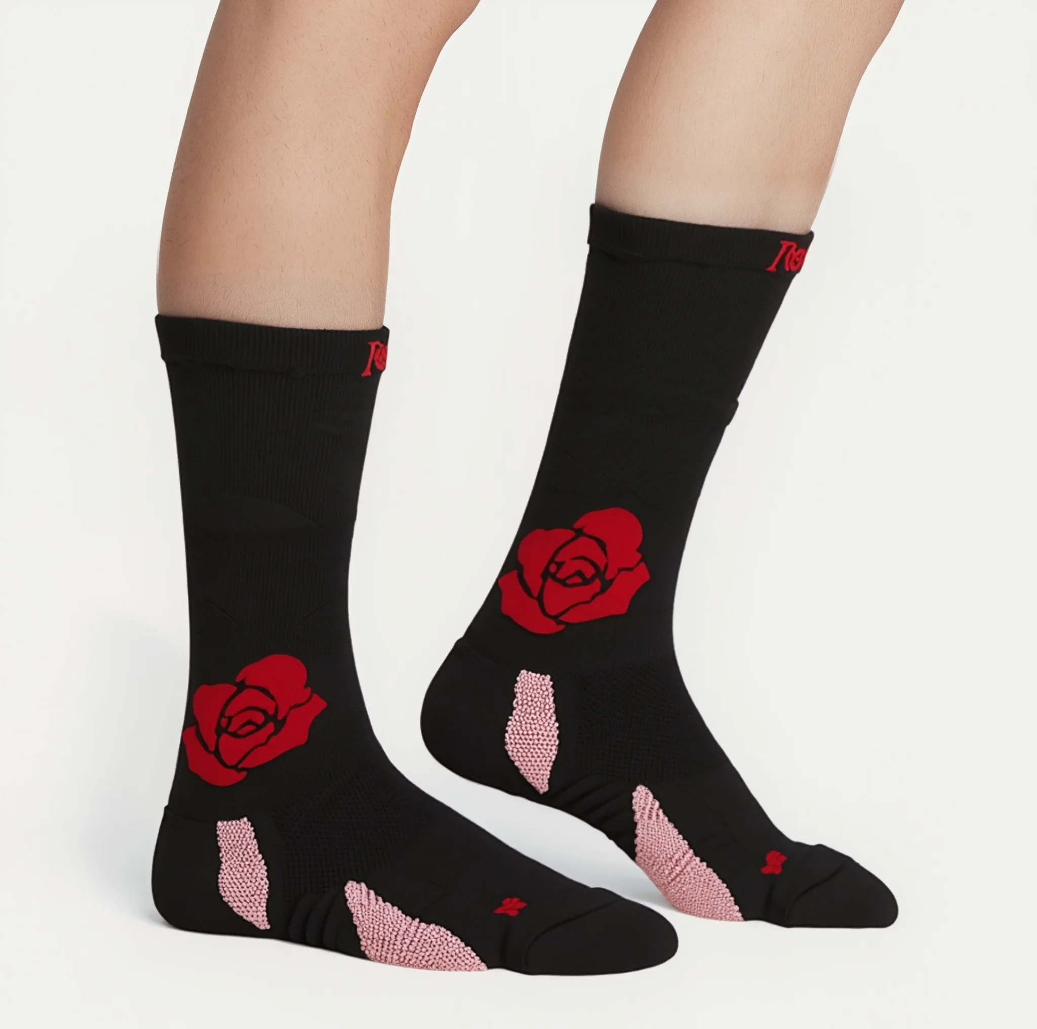 

Veidoorn, 3 пары розовых спортивных носков, нескользящие профессиональные спортивные носки, махровая подушка, подошва, поддержка лодыжки, впитывающая влагу