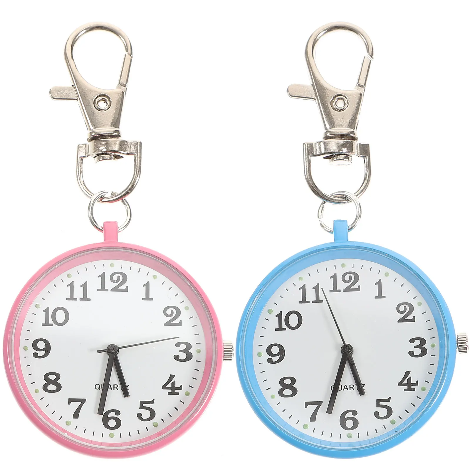 2 stuks verpleegstershorloge mini quartz eenvoudig ontwerp prachtige detail duurzaam langdurig festivalcadeau roze blauw zakhorloge
