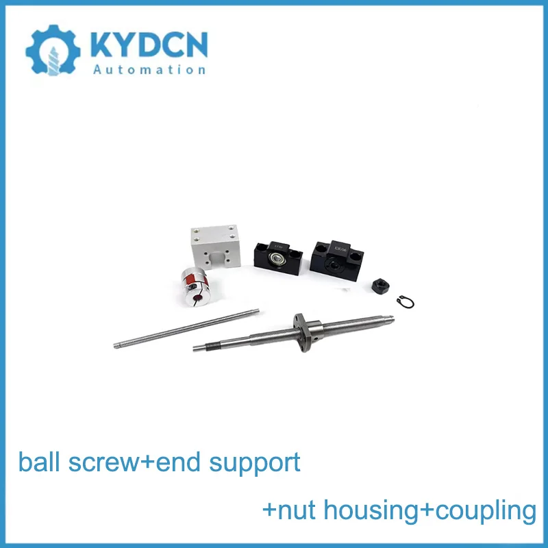 ‌C7 CNC Ball Screw SFK1202/SFU1204/SFS1205 - 12mm with Nut Housing & BK/BF10 Support - 100-550mm Custom Length for Automation