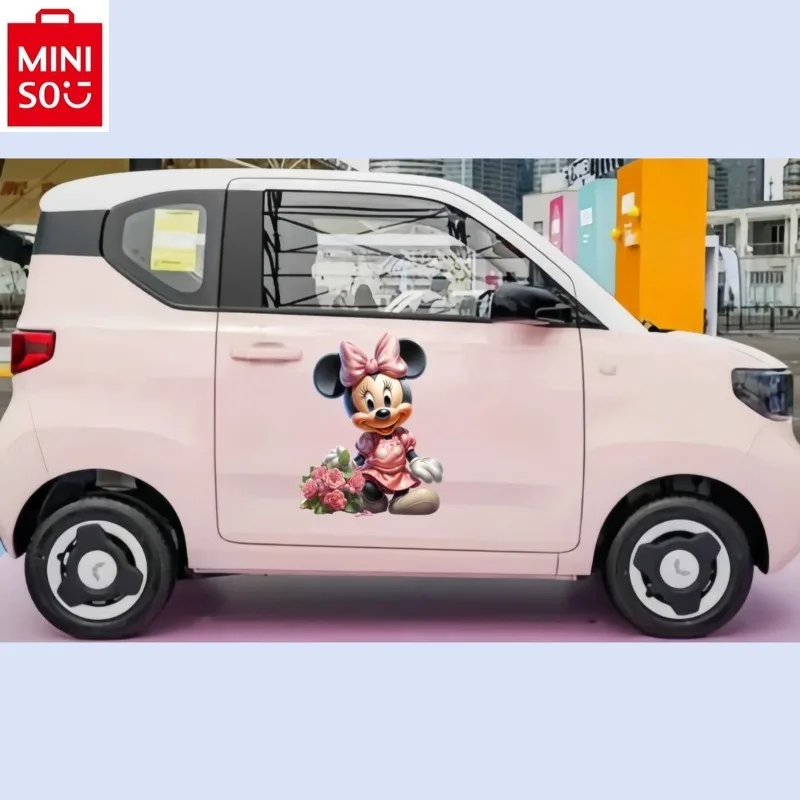 

MINISO Disney Creative Waterproof High Quality Stickers Disney Cartoon Mickey Minnie Car Covering Anti slip Decorative Stickers