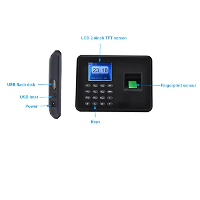 Fingerprint attendance machine punch clock biometric fingerprint reader