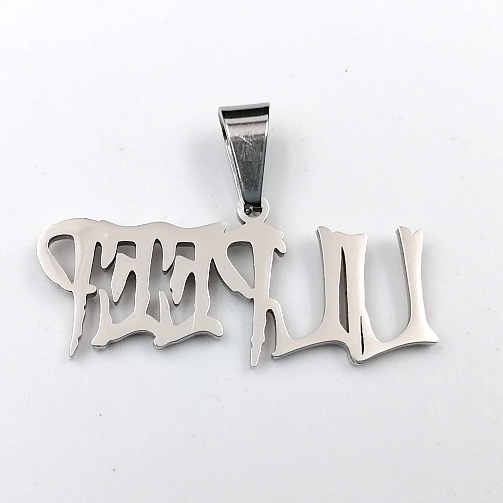 ICP Stainless Steel Lil Peep Pendant Necklace Chain 24inch Polished Silver Fashion Gifts for Mens Boys Women