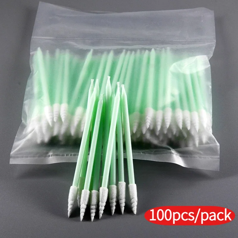 Small Pointed Tips Cloth Head Cleaning Cotton Sticks Lint Dust Free Qtips For PCB Board Electronics Small Area Camera Optica