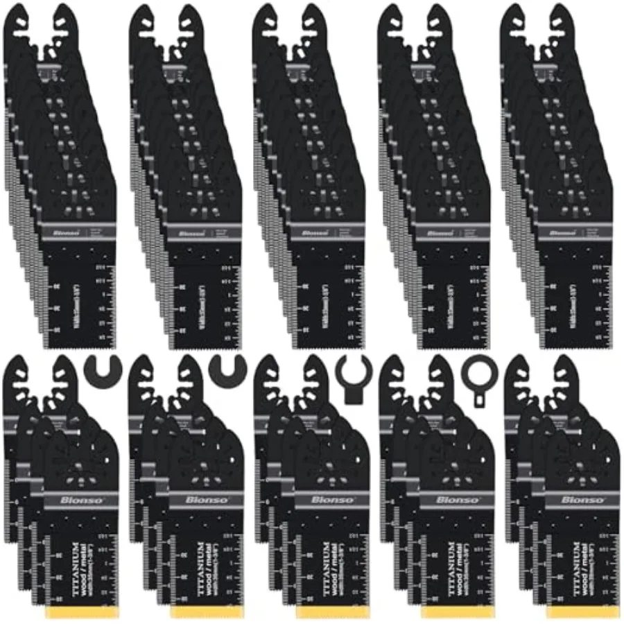 1PCS Oscillating Tool Blade Professional Universal Titanium Multitool Blades for Wood Metal Multi Tool Blades Kits Oscillating