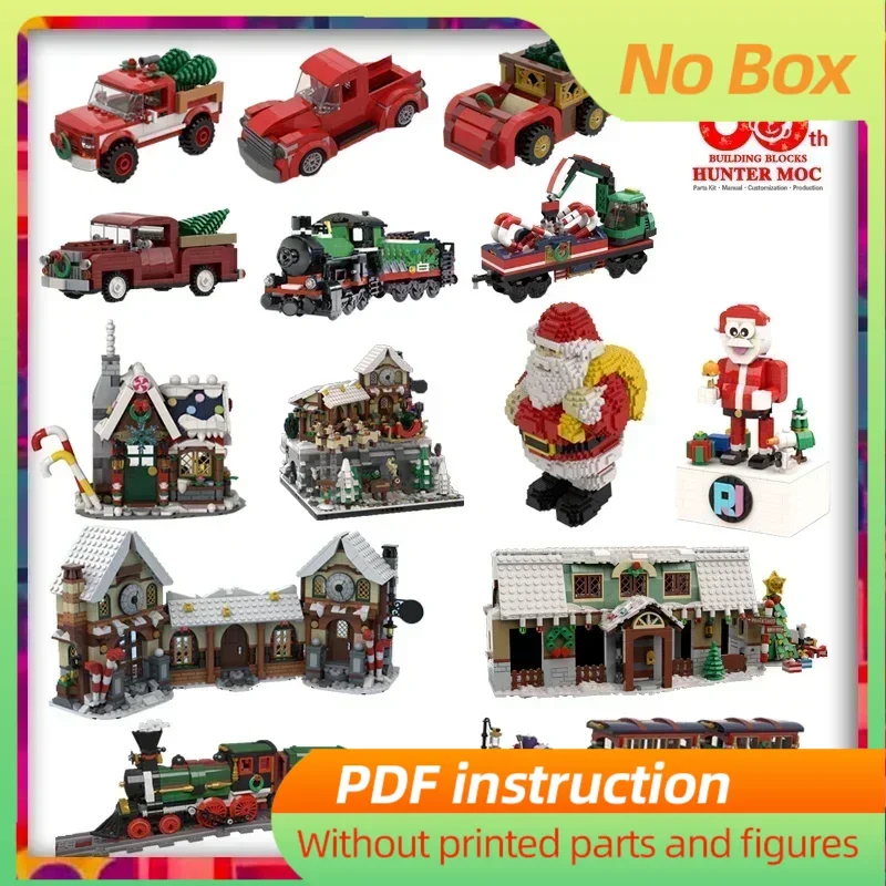 

Christmas building blocks lot train motor kit sleigh reindeer gingerbread santa xmas stocking village sets for 2024 christmas