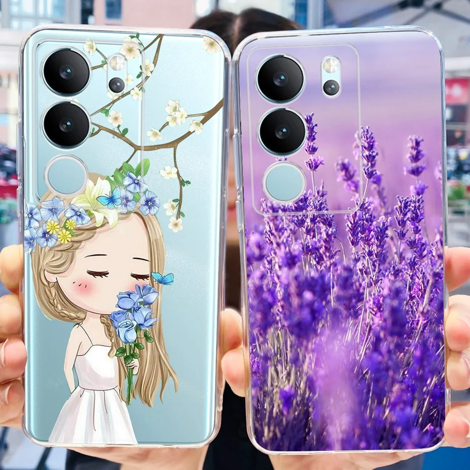 For Vivo V29 Case V2250 Popular Painted Back Cover Clear Silicone Soft TPU Phone Case For Vivo V29 Pro V2251 V 29 VivoV29 Fundas