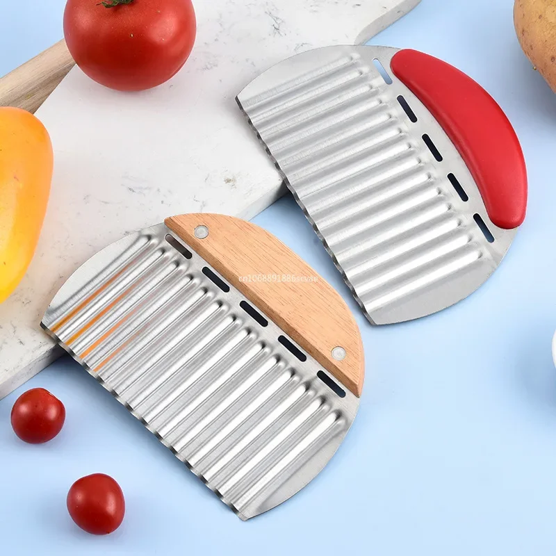 Stainless Steel Potato Wave French Fry Cutter Potato Chip Slicer Chopper Serrated Blade Carrot Slicer Kitchen Tools для кухни