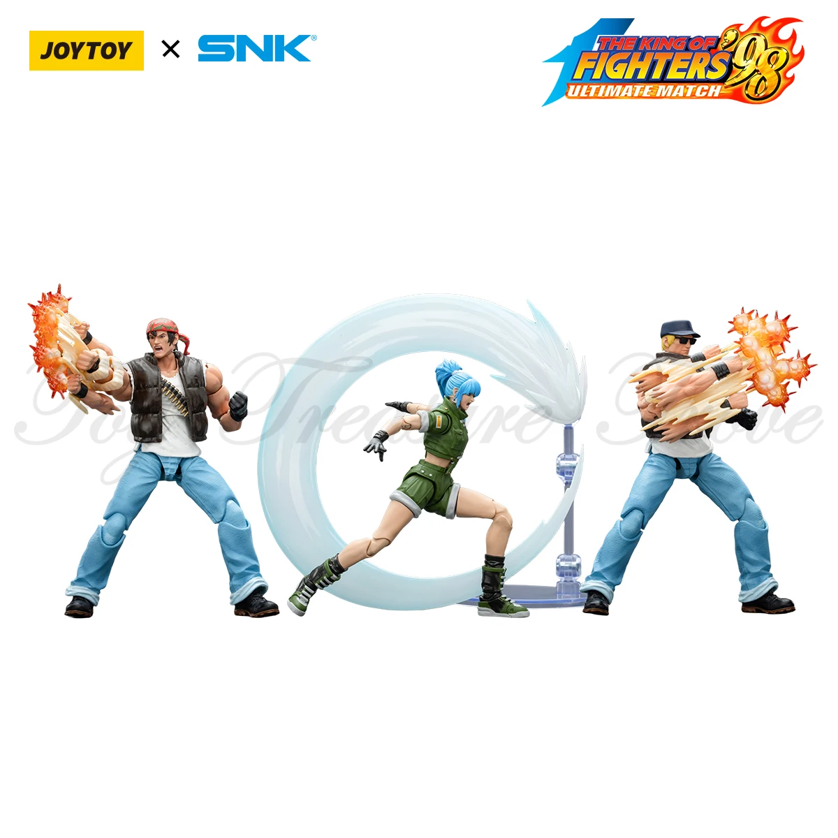 [PRE ORDER] JOYTOY 1/18 Action Figures KOF'98UM Ikari Warriors Team 3PCS Ralf Jones Clark Still Leona Heidern Model Toy