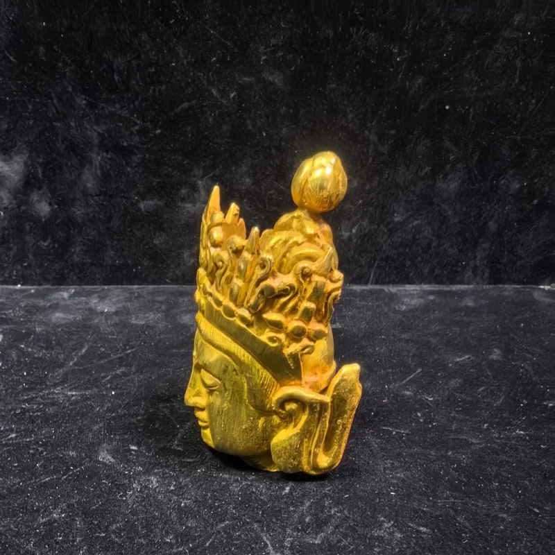 Miscellaneous Pure Copper Gilt Antique Buddha Head Buddha Statue Tathagata Buddha Ornament Miscellaneous