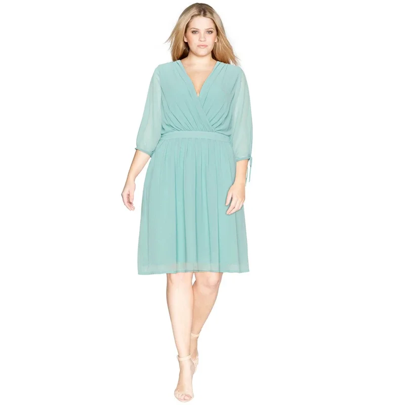 

Plus Size Surplice Neck Elegant Summer Chiffon Dress Sashes A-line Party Dress Female Large Size Casual Office Dress 6XL 7XL 8XL