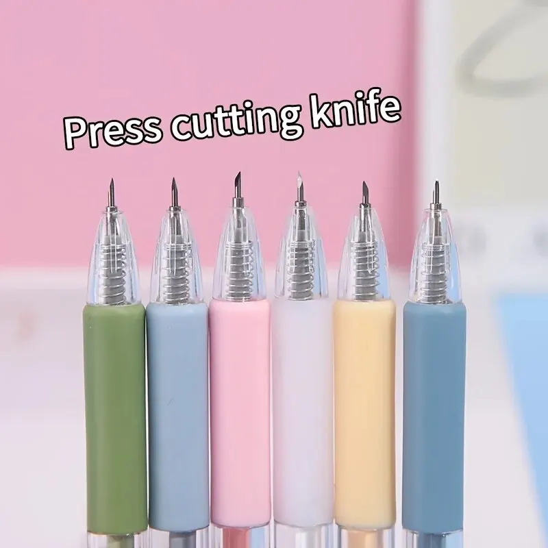 1/3/5pcs Kawaii Utility Knife Pen Knife Stickers Scrapbooking Cutting Tool Express Box Knife School Supplies DIY Craft Supplies