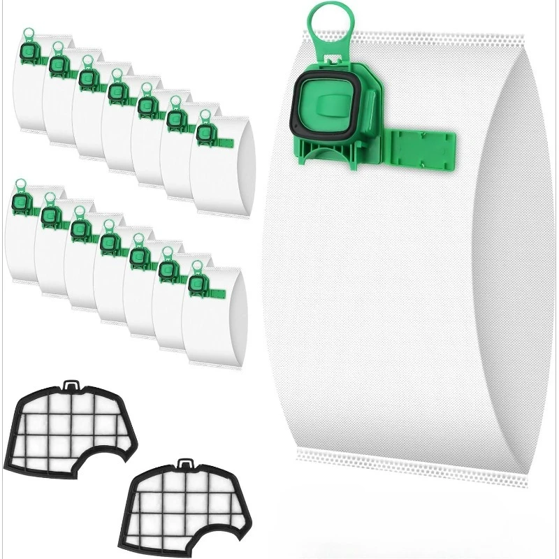 15PCS Dust Bags 2PCS HEPA For Vorwerk Kobold VK140 VK150 FP140 FP150 Vacuum Cleaner Multi‑Layer Microfiber Replacement Parts