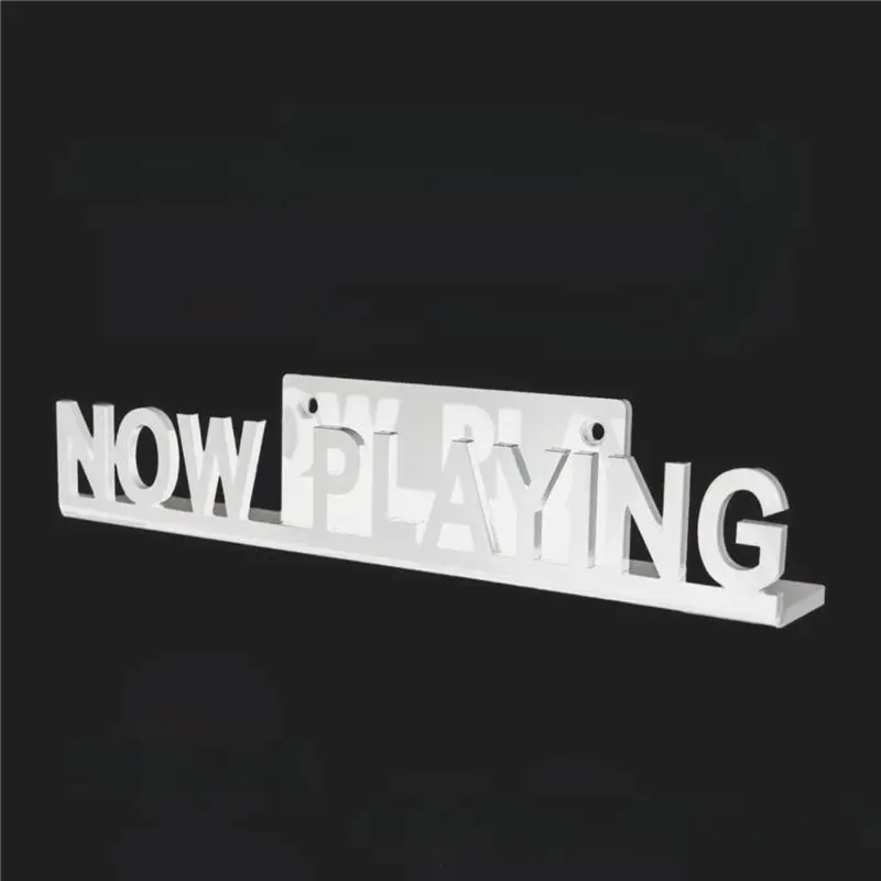 AT84 – Wandmontierter CD-Schallplattenständer, jetzt spielendes Acryl-Vinyl-Schallplattenregal für Heimdekoration, weiß, einfache Installation