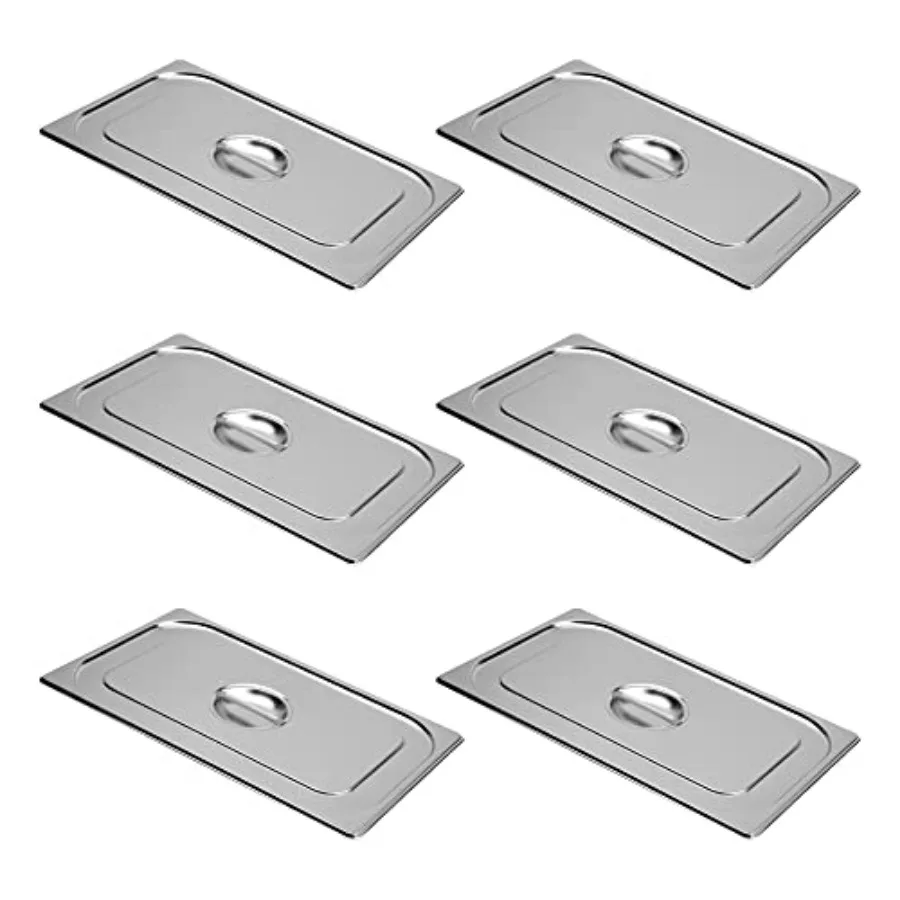 

6 Pack Steam Table Cover Lid with Handle NSF Hotel Cover Catering Food Covers
