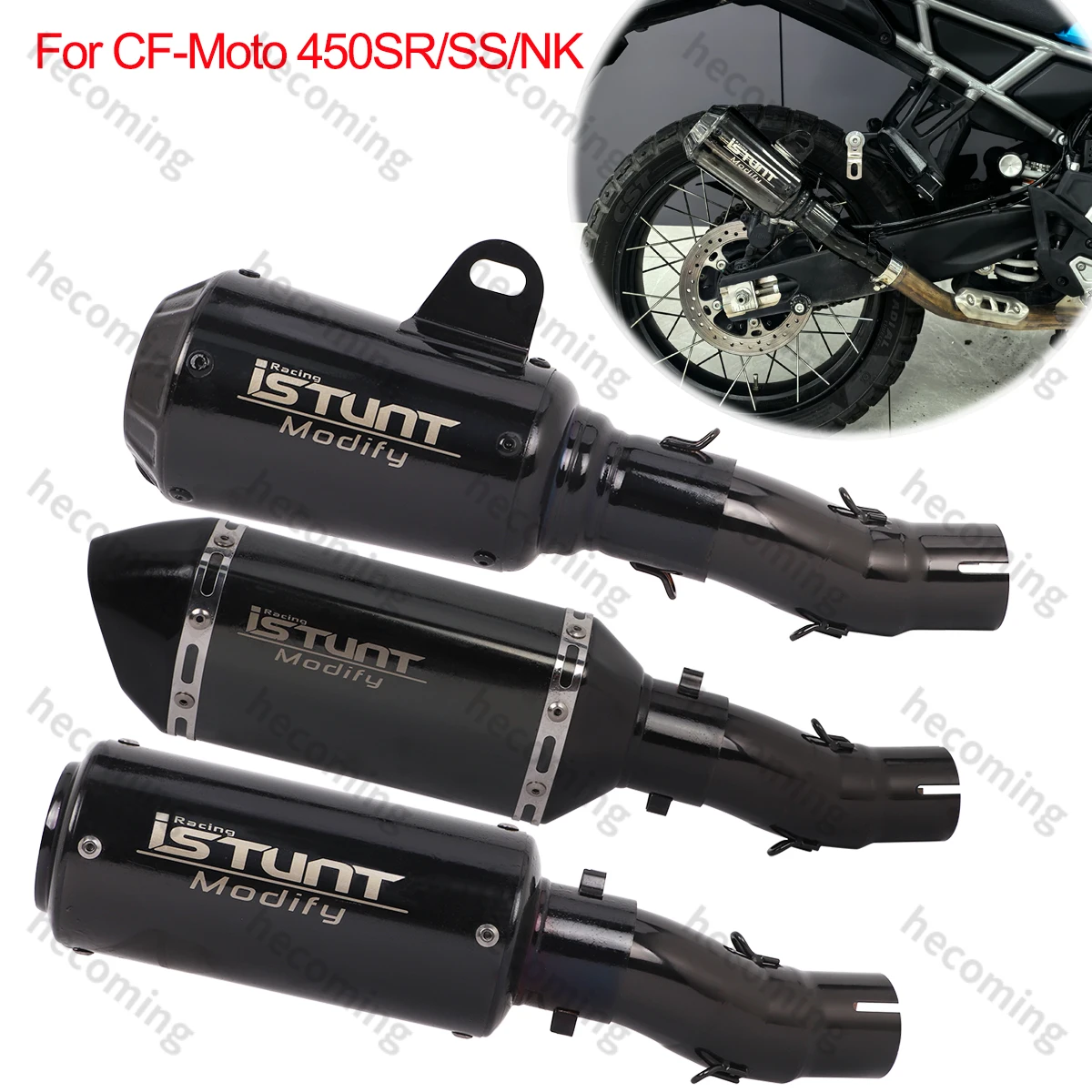 

For CFMOTO 450SR 450NK 450SS 2022 2023 2024 Motorcycle Exhaust System Escape Muffler Link Mid Pipe with DB Killer
