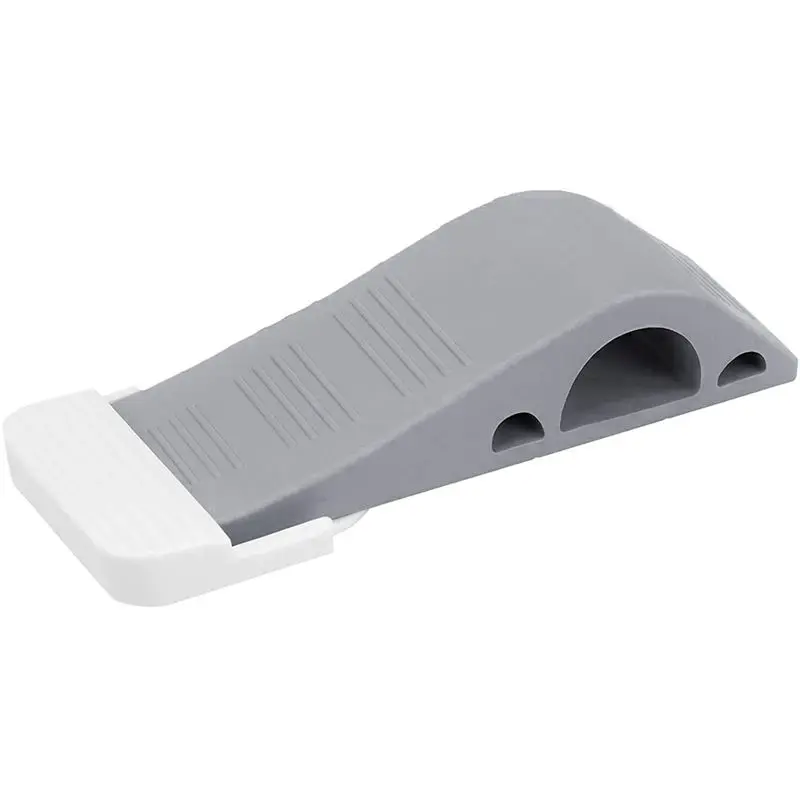 ABNH Door Stoppers -Pack of 1 Rubber Door Wedge for Carpet, Hardwood, Concrete and Tile - Home Improvement Accessories - Gray