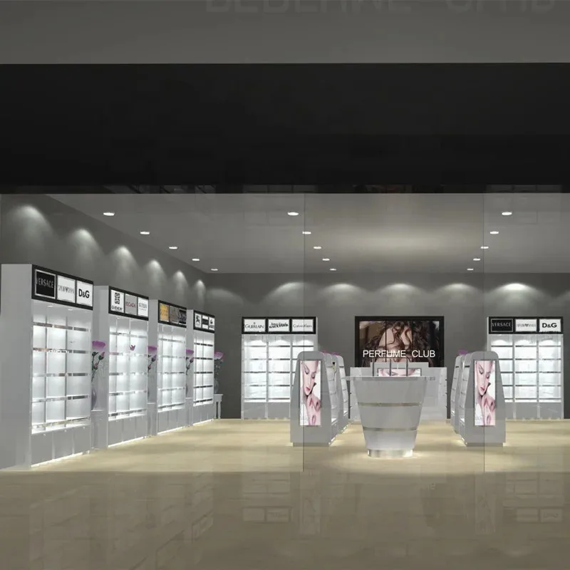 

Customize.High Quality Perfume Wall Display Cabinet Stand Perfume Shop Interior Design Fragrance Store Showcase