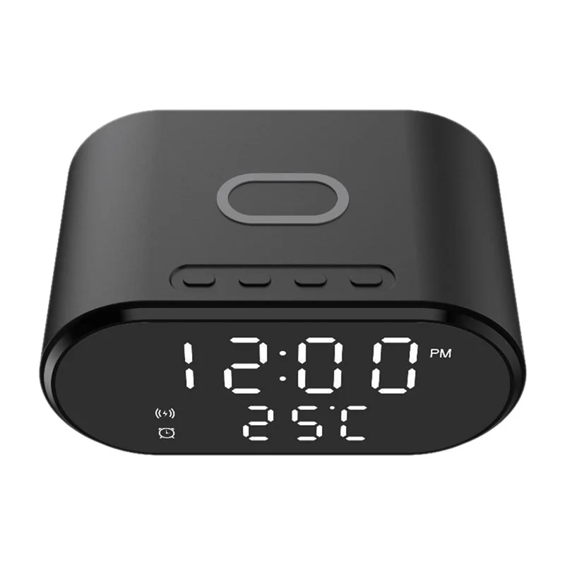 -A20Z 15W chargeur sans fil multifonctionnel horloge alarme affichage de la température chargeur de téléphone portable de bureau intelligent