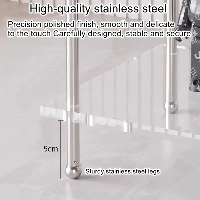 Acrylic small trolley, living room sofa side table, movable coffee table