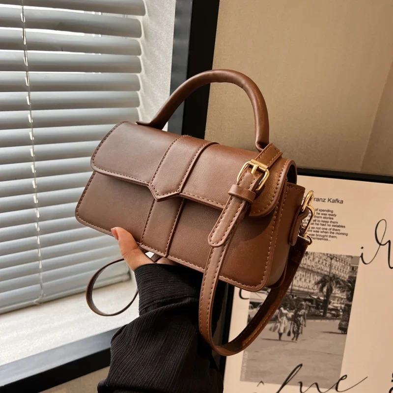 

2024 Hot Sell New Pu Leather Shoulder Bag for Women Handbag - Fashion Crossbody Bags Vintage Underarm Bag Square Satchel