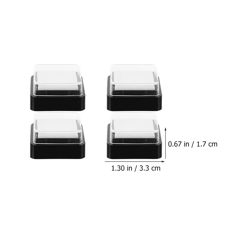 20Pcs Blank Stamp Ink Pads High-Quality Sponge Material for DIY Fingerprint Handprint Art Scrapbooking Journals Portable Ink