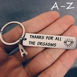 Thank you for ..all orgasms Stainless steel key ring for lovers Christmas