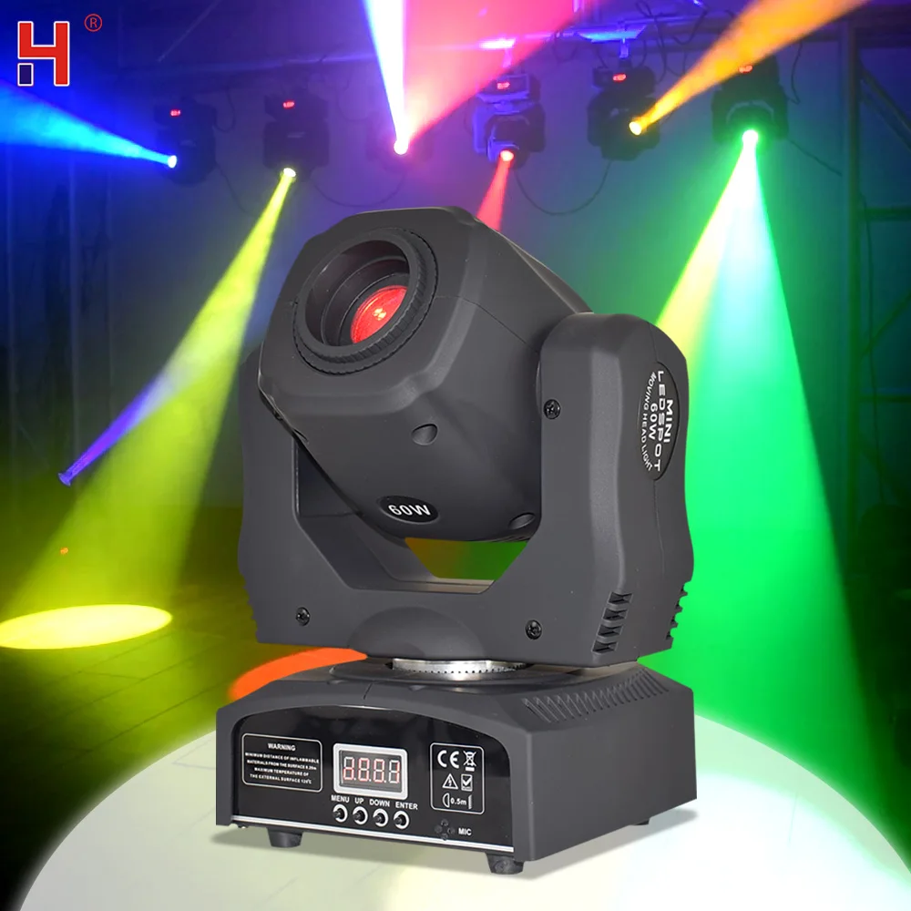 HongYi 60W Moving Head Prism DJ Lights By DMX Control Lyre Projector Mobile Heads Good For Disco Party Dance Floor Wedding Show