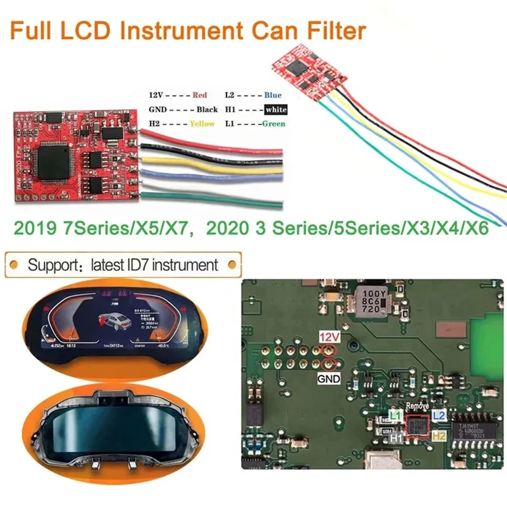 ID7 Full LCD Instrument Can Filter G Chassis Diagnostic Tool for BMW Mile-age Tool 2016-2021 Year 3 5 7Series X3/X4/X5/X6/X7