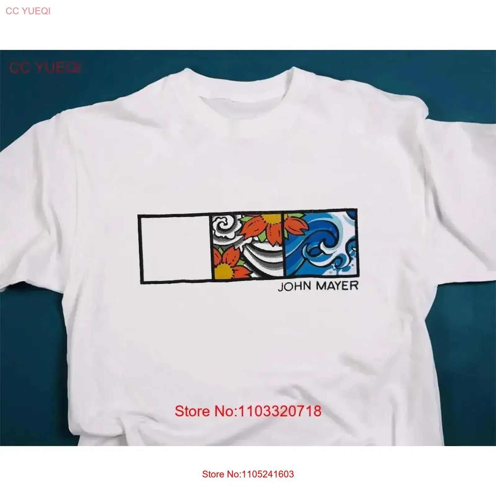 Camiseta corta John Mayer Continuum de algodón, todas las tallas BO377, vintage, lavada, ligeramente Unisex, versátil, gráfico de moda, suave y elegante