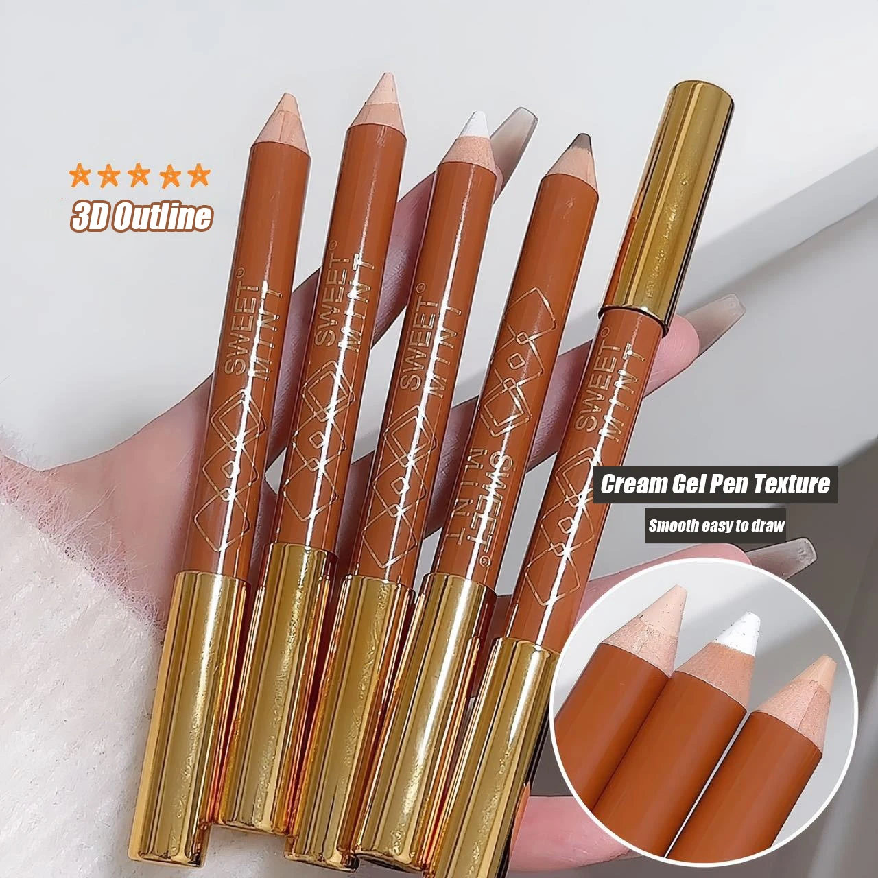 Double Head Contouring Pen Facial Lying Silkworm Brightening Natural Outline Sculpt Stick Mineral Highlight Cream Gel Concealer