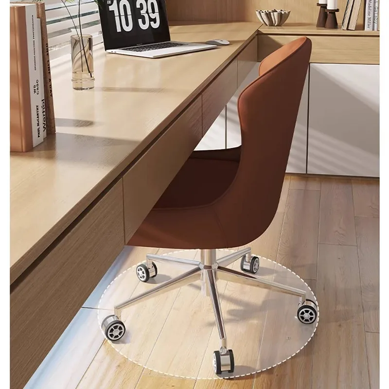 Swivel Designer Office Chair Orange Modern Wheels Oversized Computer Chair Relaxing Comfortable Silla Oficina Office Furniture