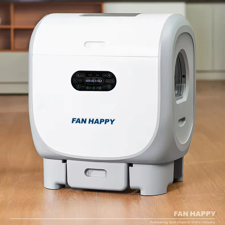 

Smart Cat Litter Pan with Automatic Electric Scooper Semi-Enclosed Wifi APP Controlled Cat Litter Box Odor Control Cat House