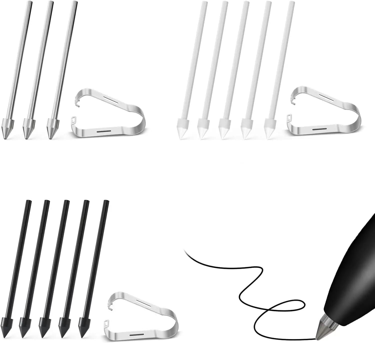 

Replacable Pencil Nib for Samsung Galaxy Tab S9/S9FE+/S9 Ultra,S8/S8+/S8 Ultra, S7/S7+/S7 FE,Alloy Touch Stylus S Pen Tip