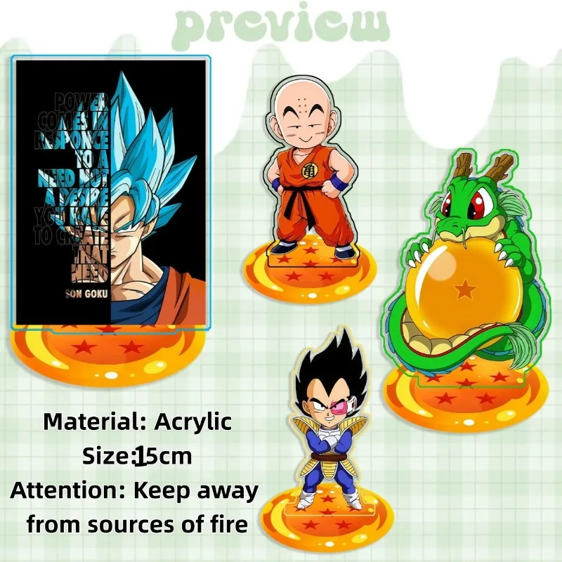 Letrero Decorativo de Acrílico de Goku Super Blue de Dragon Ball, Hecho a Mano, para Escritorio, Regalo para Fans, 15 cm