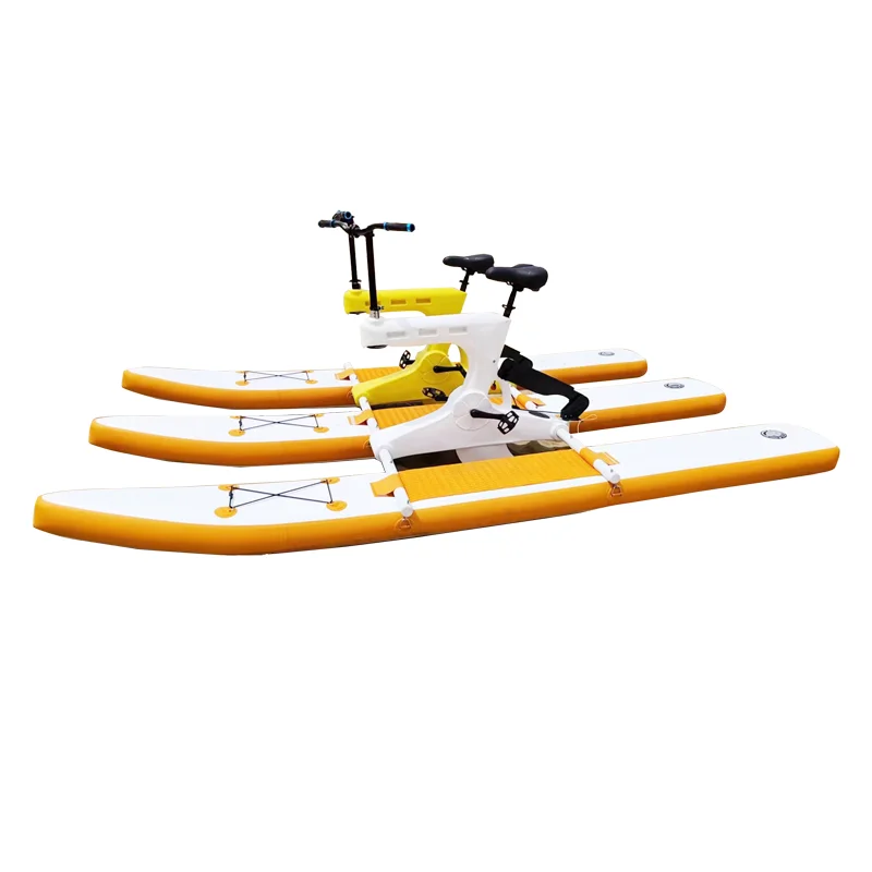 OEM factory direct one person two person supply inflatable floating bicycle  pedal boat water bike