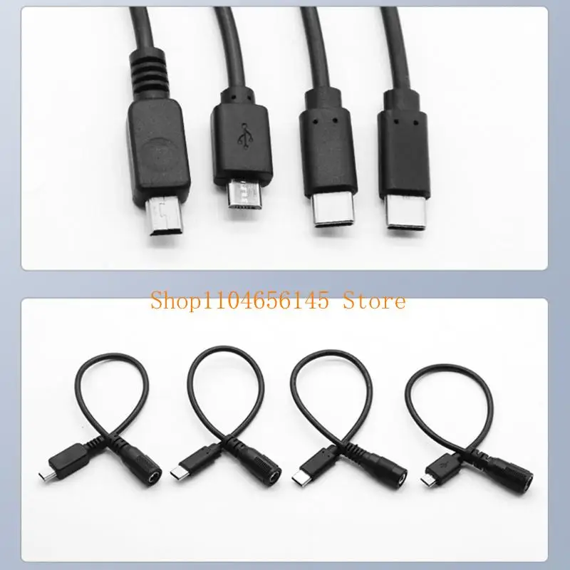 652F 2 Cores Wire DC35135 DC5521  Female to Mini 5Pin Male Secure Connection