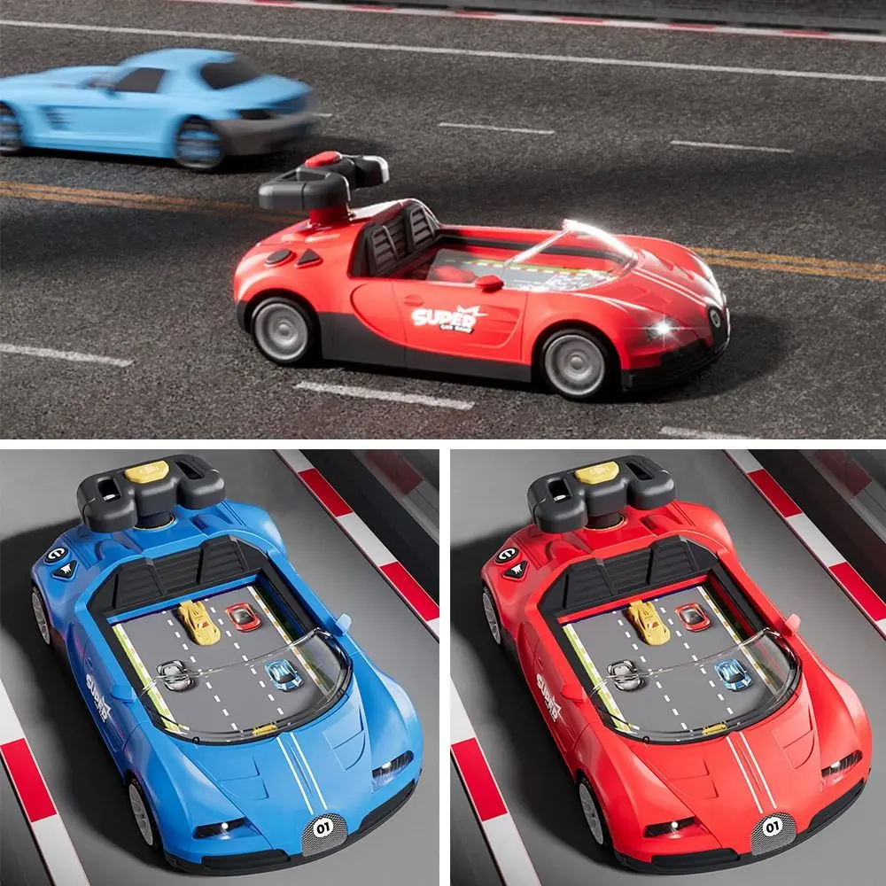 Mini Car With Music Steering Wheel Electric Racing With Lighting Racing Wheel USB Powered Light Sound Car Model 3 Years Old