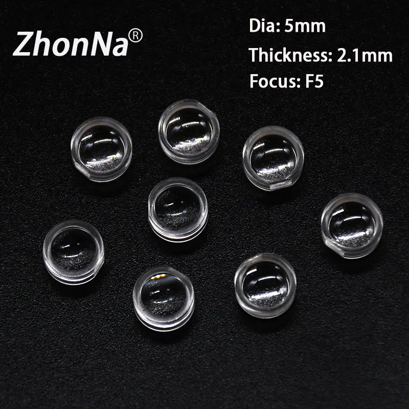 

5mm Diameter Optical Focusing Lens F5 Focal Length Laser Installation Accessories PMMA Material 300-1000nm Profession Lens