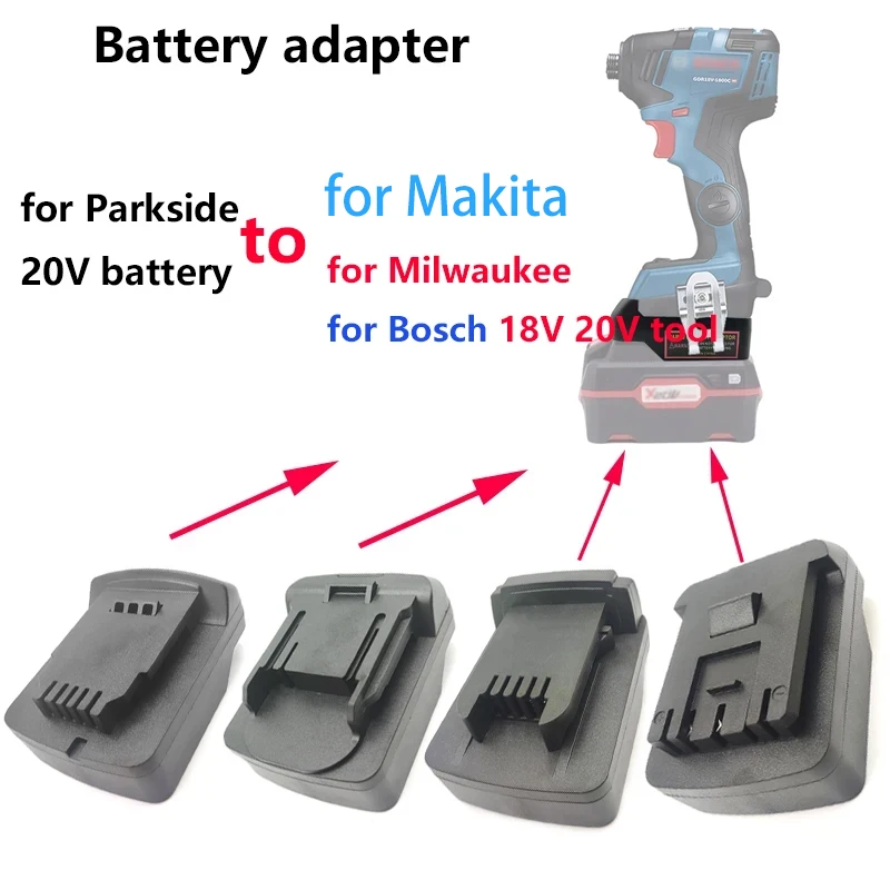 Lithium Battery adapter converter for Parkside20V battery to for Dewalt/Makita/Milwaukee/Bosch18V 20VCordless electric PowerTool