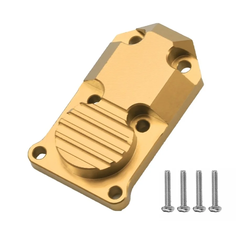 Cubierta de diferencial de latón para coche teledirigido, accesorio para AXIAL SCX24 90081 1/24 RC Crawler, carcasa delantera y trasera