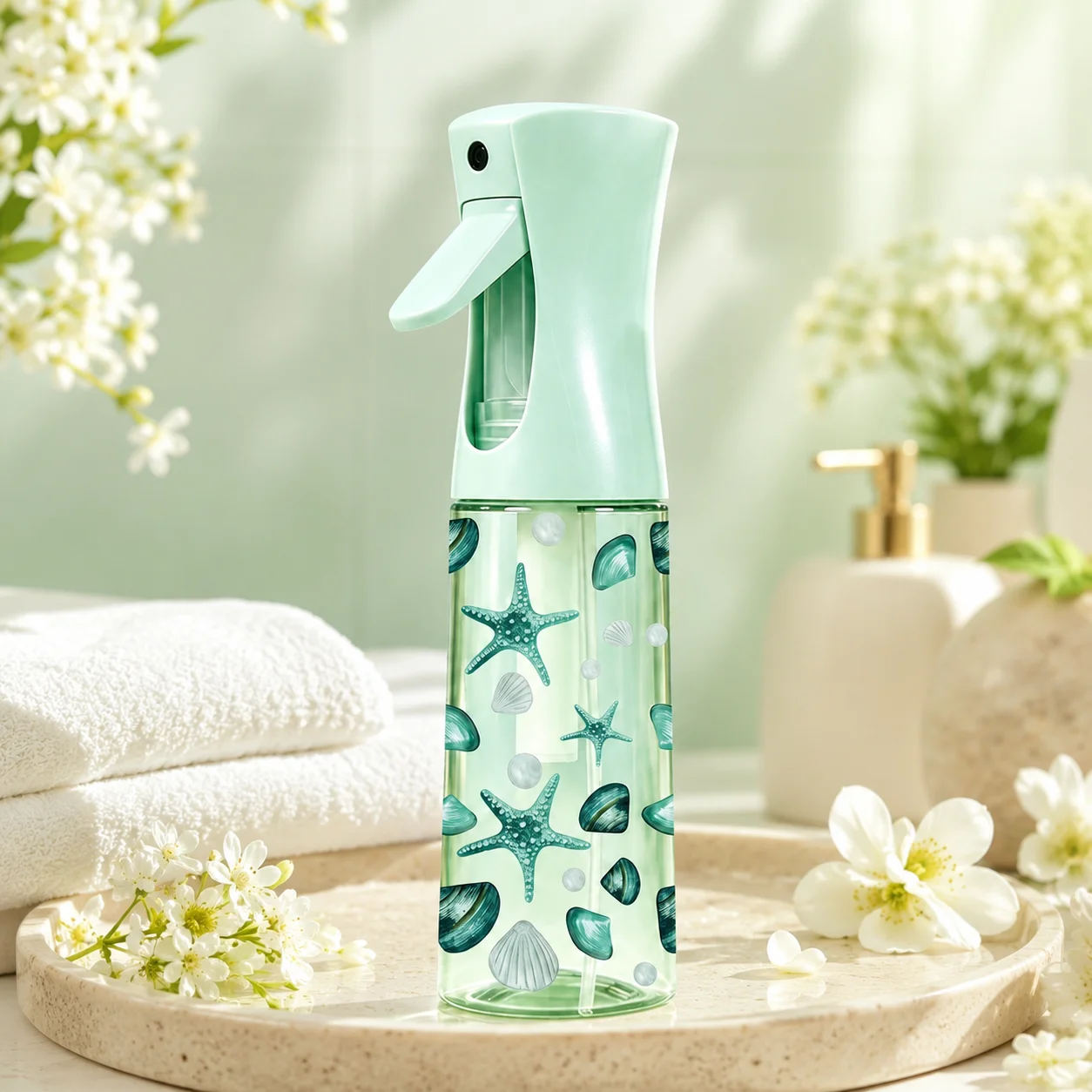 200/300ml Continuous Mist Spray Bottle, Refillable Fine Mist Sprayer for Hair Styling, Plants, Salon, Home & Travel