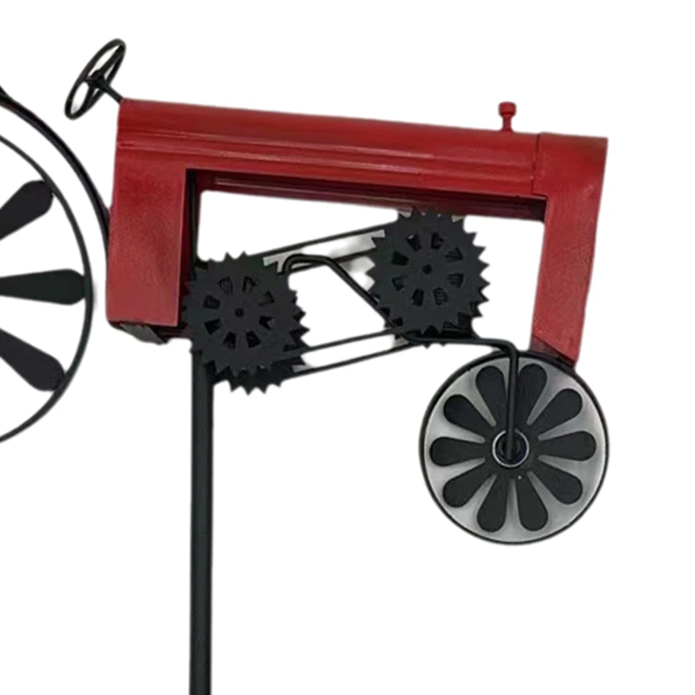 

COME Garden Stake,Farm Tractor,Turning Wheels, Vintage Finish,Tractor Wind Spinner,Tractor Yard Stake Cart