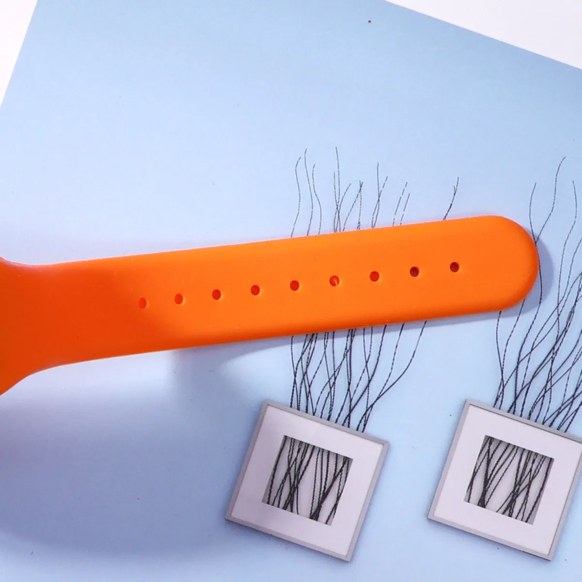 Relógio Esportivo Inteligente com Pedometria, Laranja, Pulseira de Silicone Destacável, Contador de Passos para Corrida e Caminhada, Fitness ao Ar Liv
