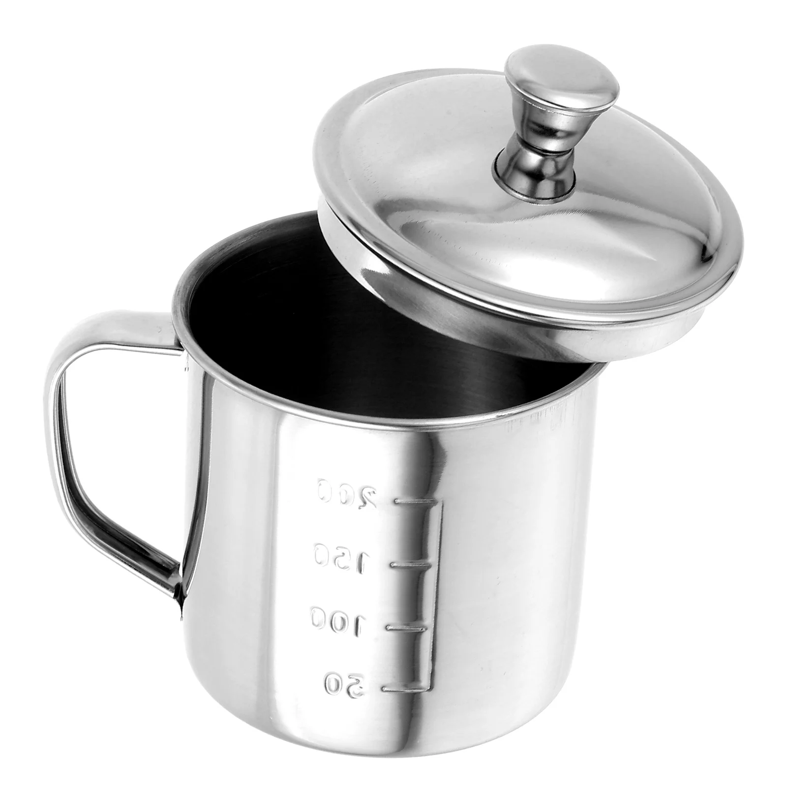 

Stainless Steel Cup Mug Tumbler with Handle for Kids Travel Coffee Scale Girls Silver 304 Material Household Portable Compact