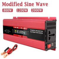 2000W Car Power Inverter 12V to 220V Modified Sine Wave 800W 1200W Universal Inverter Outdoor Camping Off Grid Power Supply